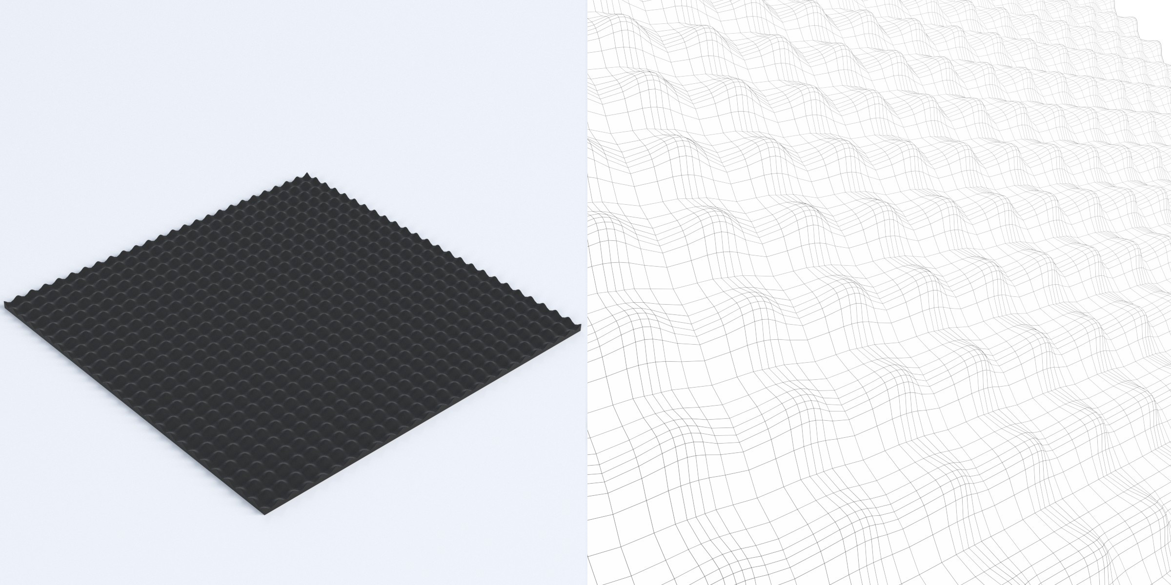 3D-Modell - Schallschutzplatte