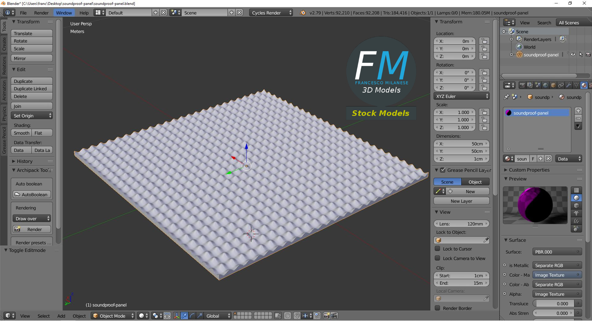 3D-Modell - Schallschutzplatte - 09