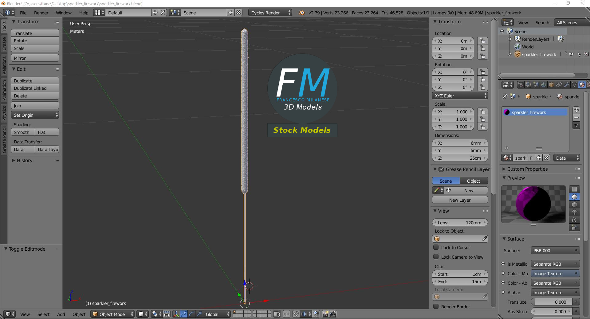 3D-Modell - Wunderkerze - 09