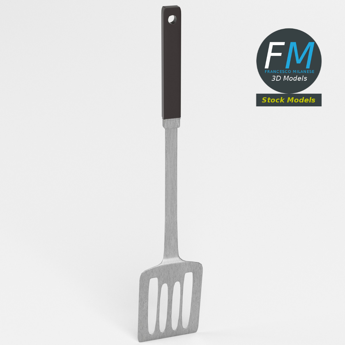 3D-Modell - Geschlitzter Küchenwender - 02