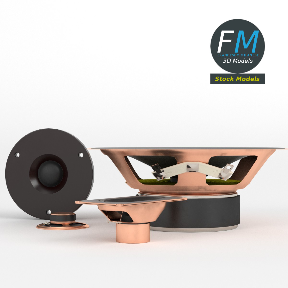 3D-Modell - Lautsprecher-Set - 03