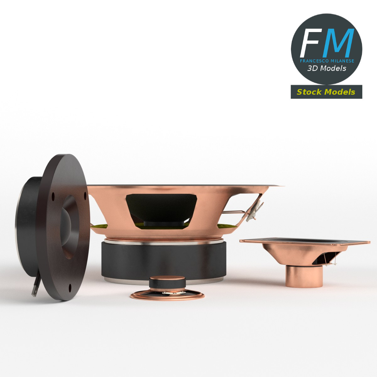 3D-Modell - Lautsprecher-Set - 04