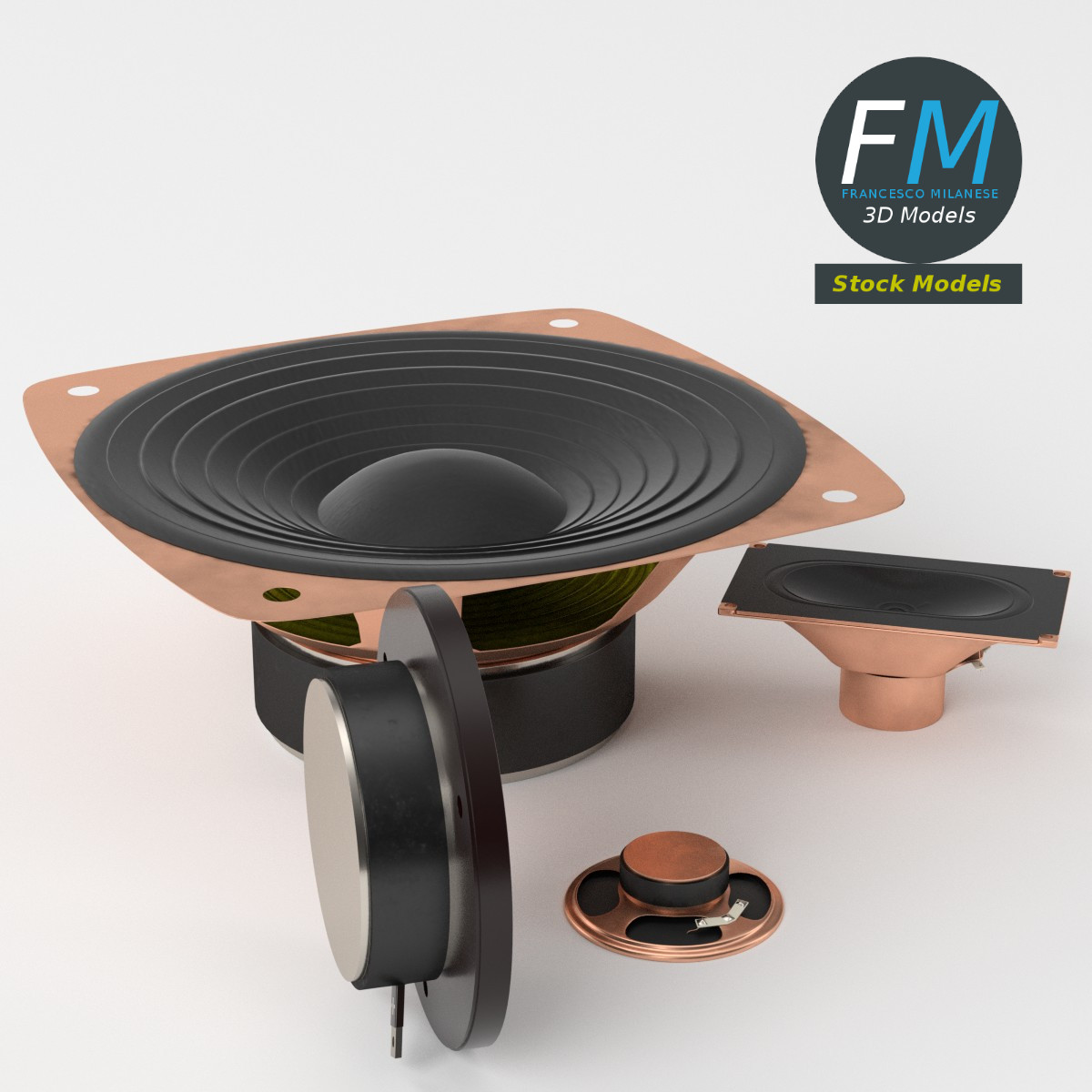 3D-Modell - Lautsprecher-Set - 05