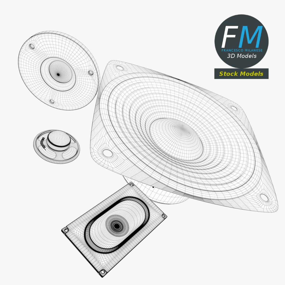 3D-Modell - Lautsprecher-Set - 07
