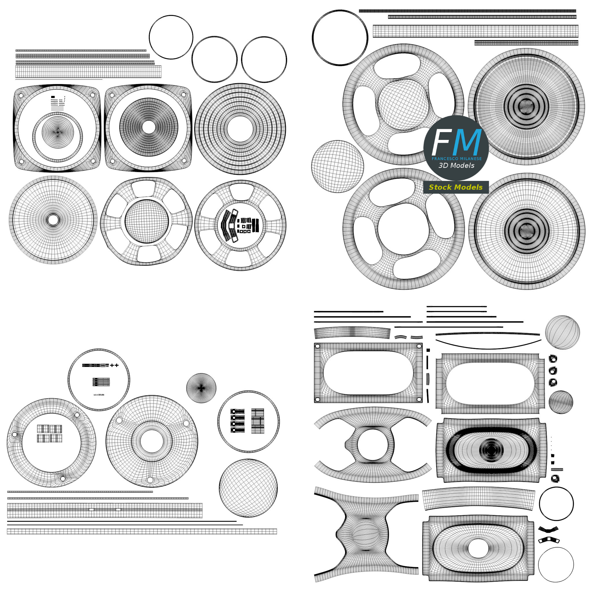 3D-Modell - Lautsprecher-Set - 11 3D-Modell - Lautsprecher-Set - 11