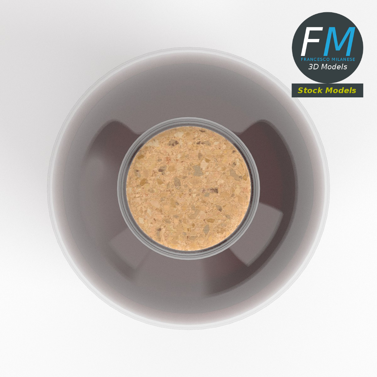3D-Modell - Kugelförmige Trankflasche - 06