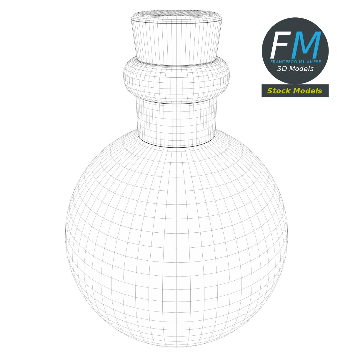 3D-Modell - Kugelförmige Trankflasche - 07