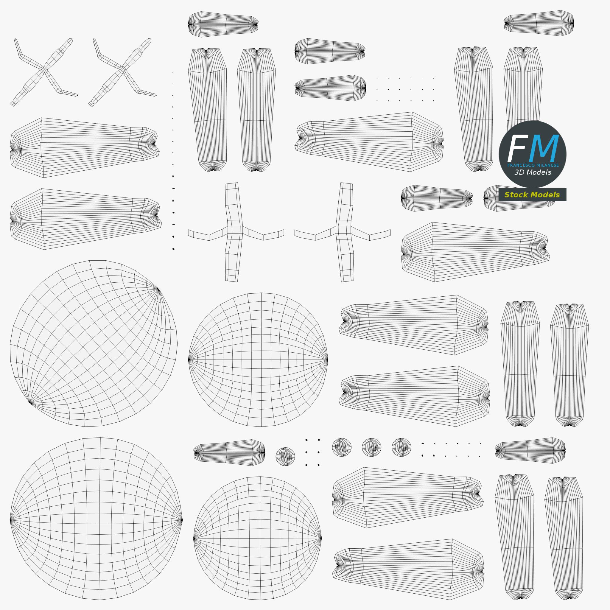 3D-Modell - Spinnen-Basismesh - 11 3D-Modell - Spinnen-Basismesh - 11