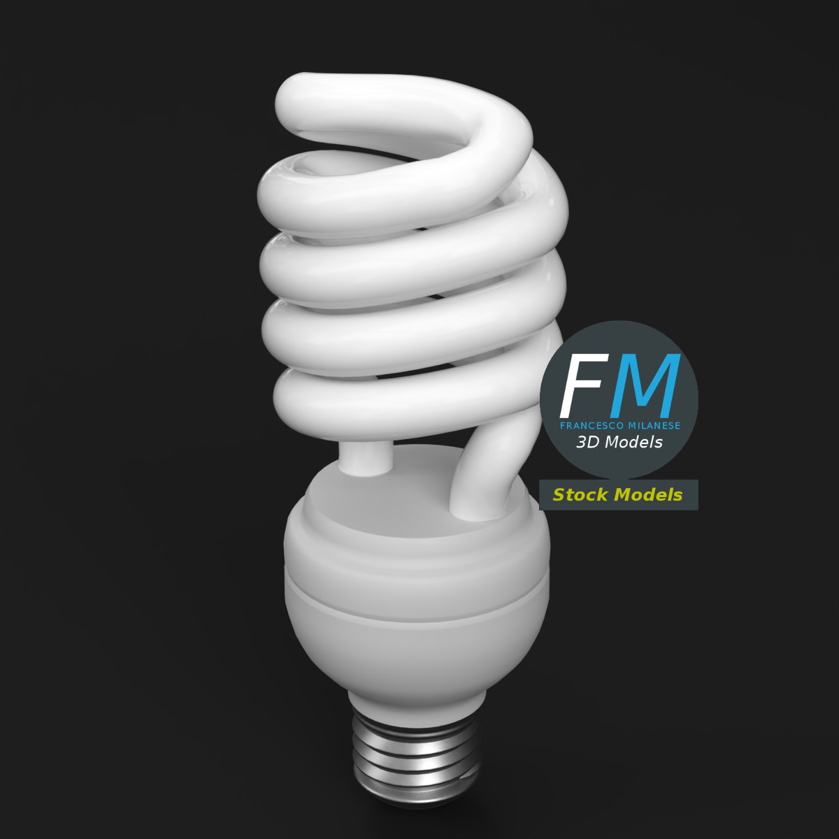3D-Modell - Kompakte Spiral-Leuchtstofflampe - 02