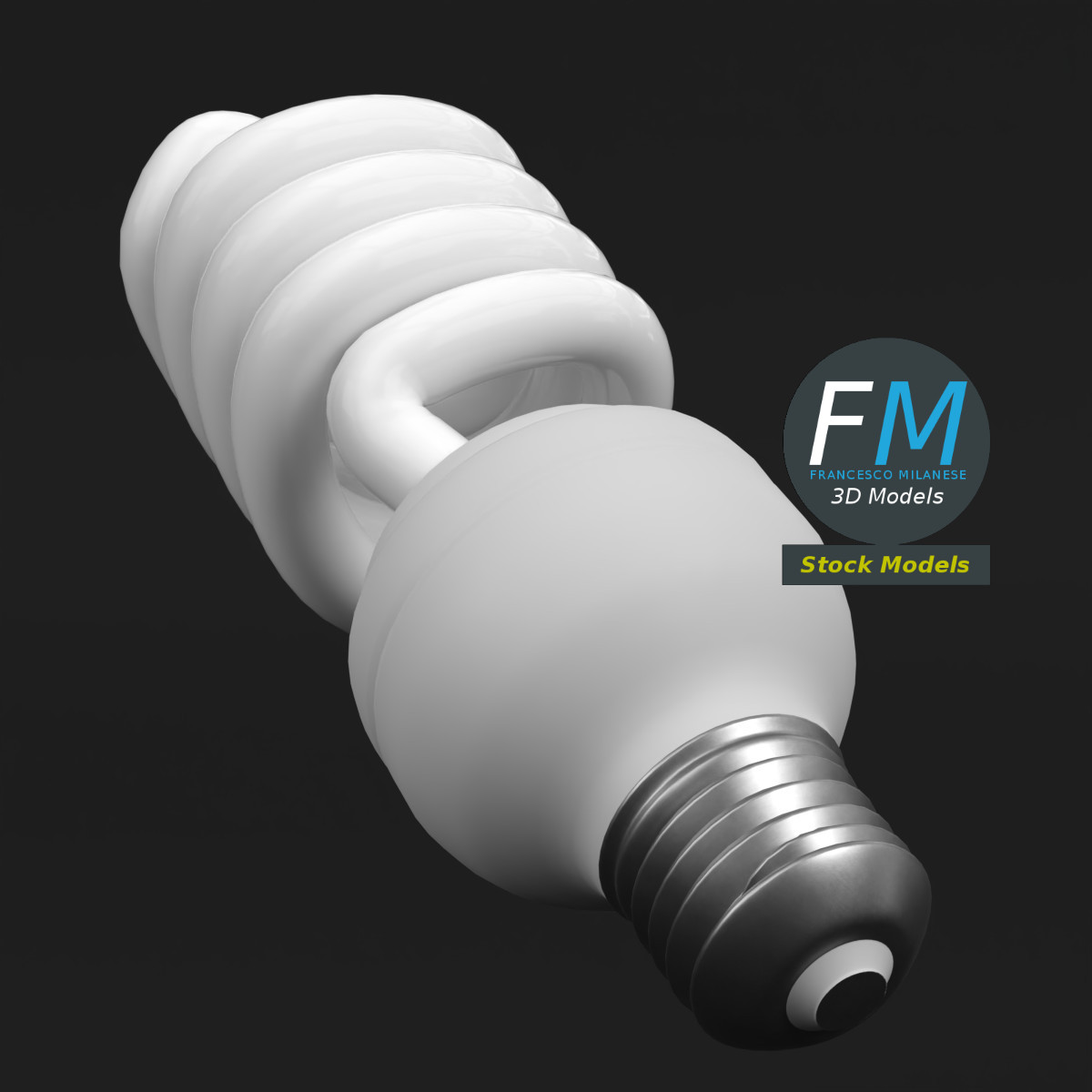 3D-Modell - Kompakte Spiral-Leuchtstofflampe - 04