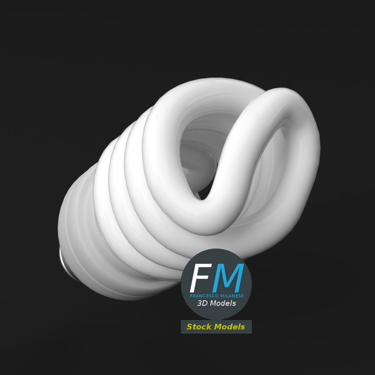 3D-Modell - Kompakte Spiral-Leuchtstofflampe - 05
