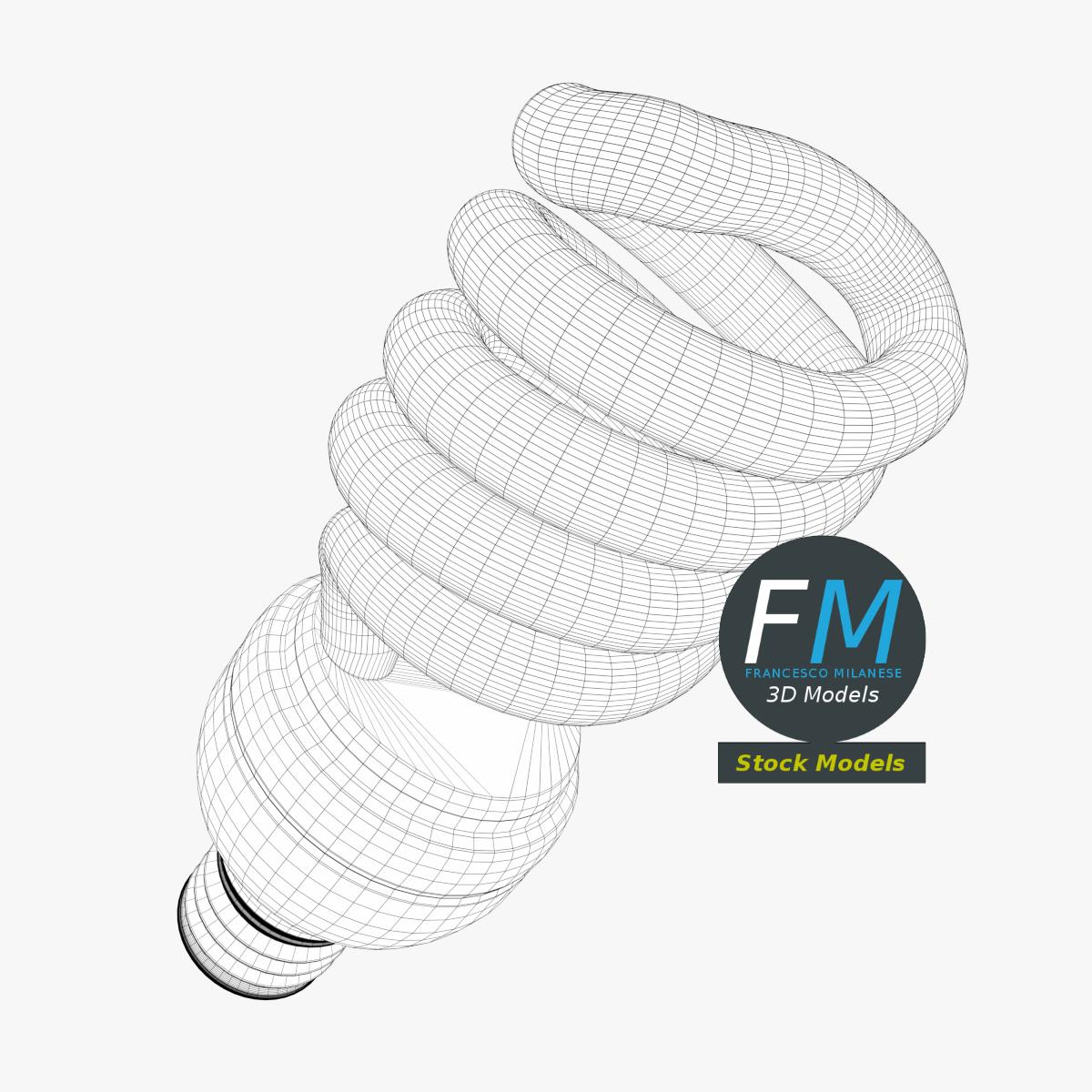 3D-Modell - Kompakte Spiral-Leuchtstofflampe - 07