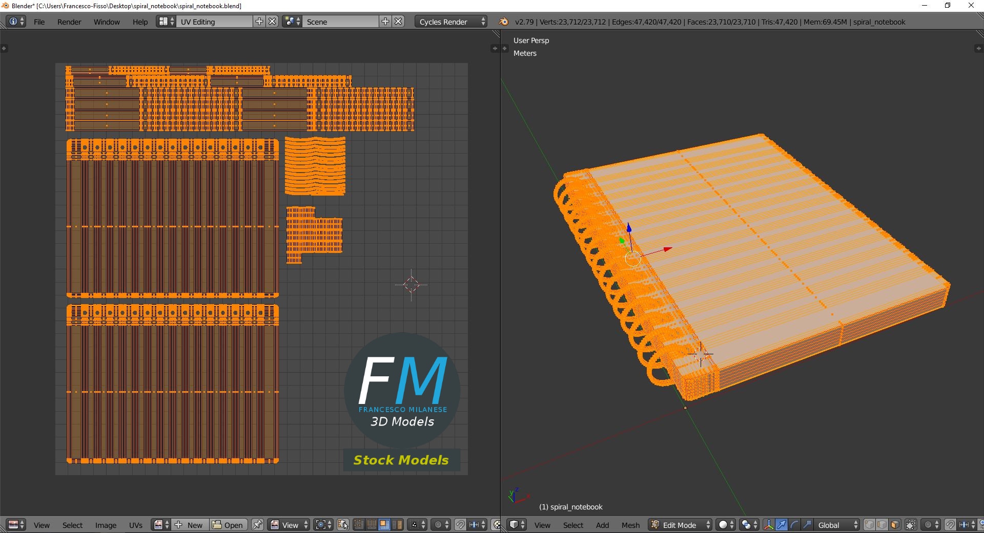 3D-Modell - Spiralnotizbuch - 10