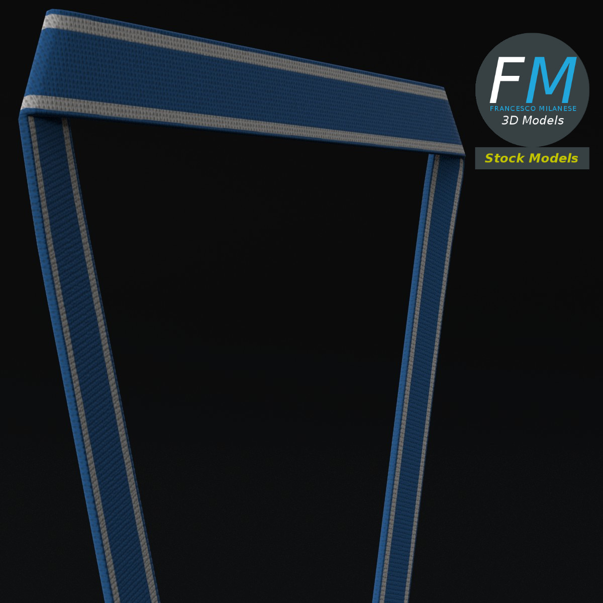 3D-Modell - Sportmedaille mit Band - 05