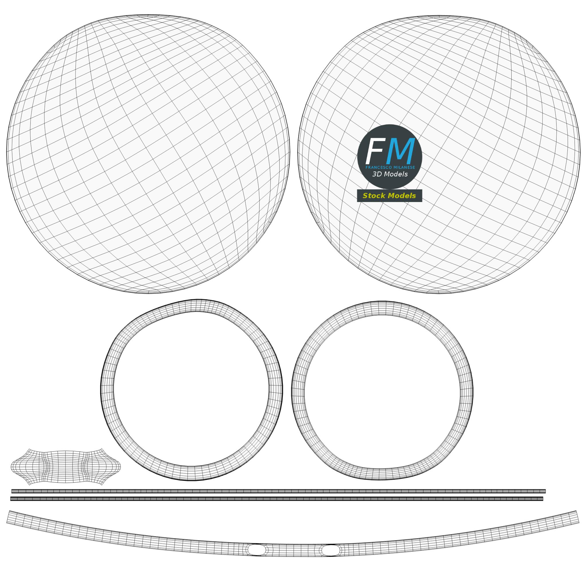 3D-Modell - Sportmedaille mit Band - 11