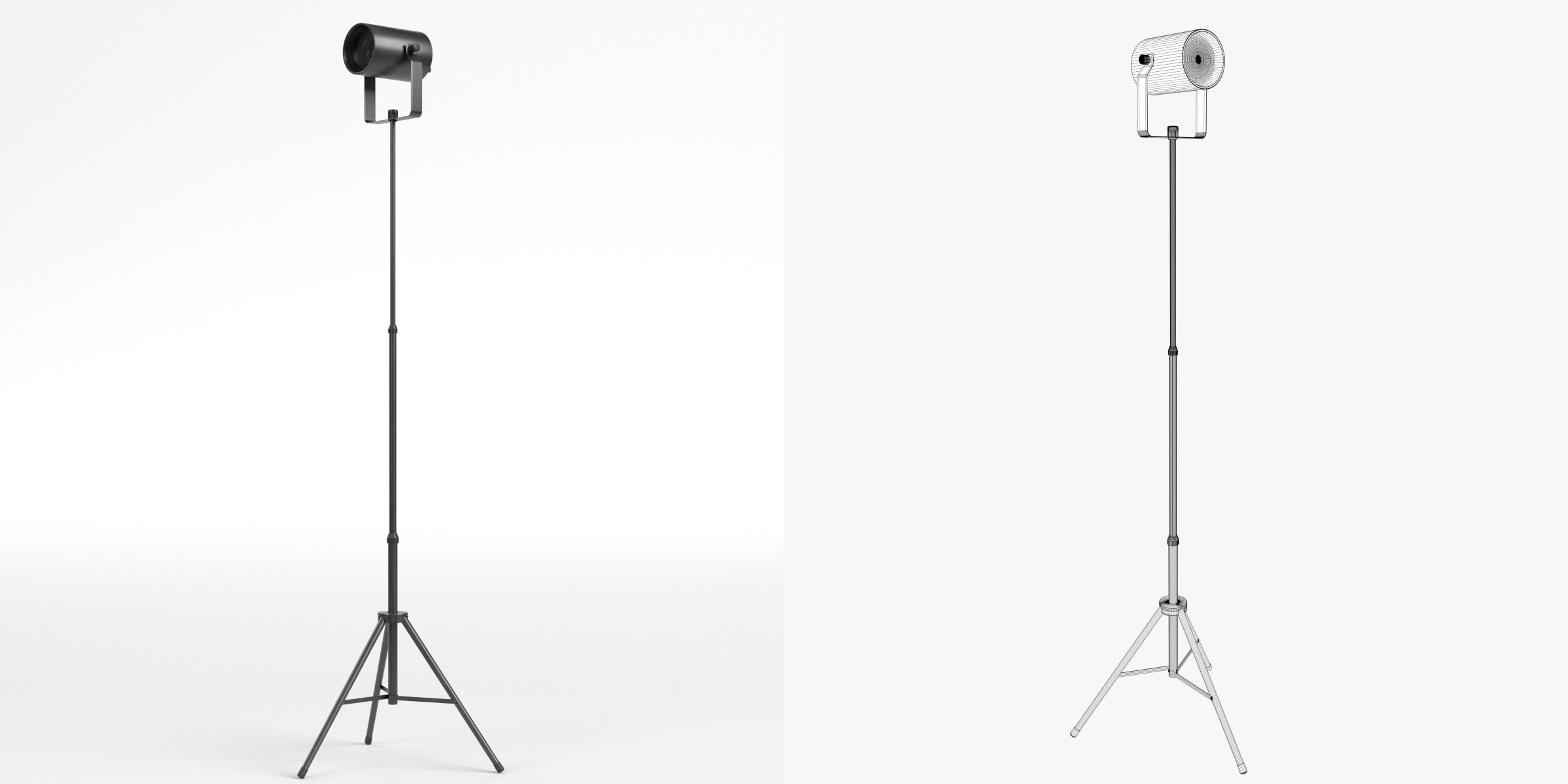 3D-Modell - Strahler auf Stativ