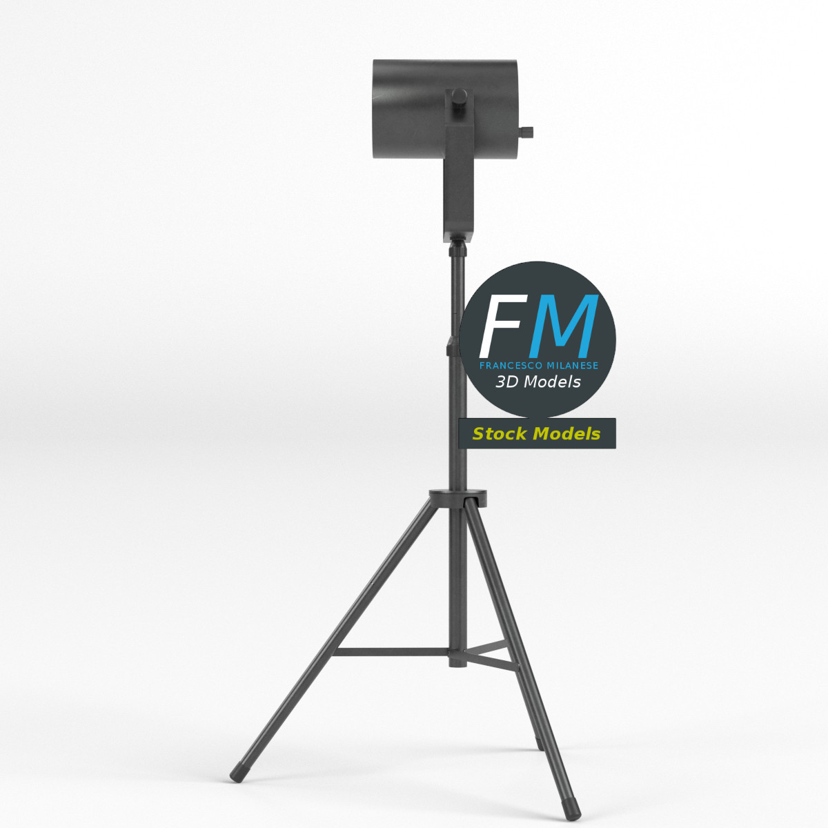 3D-Modell - Strahler auf Stativ - 03