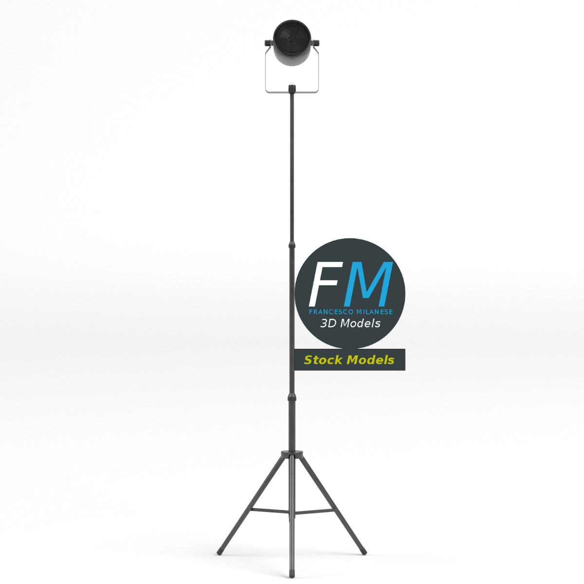 3D-Modell - Strahler auf Stativ - 04