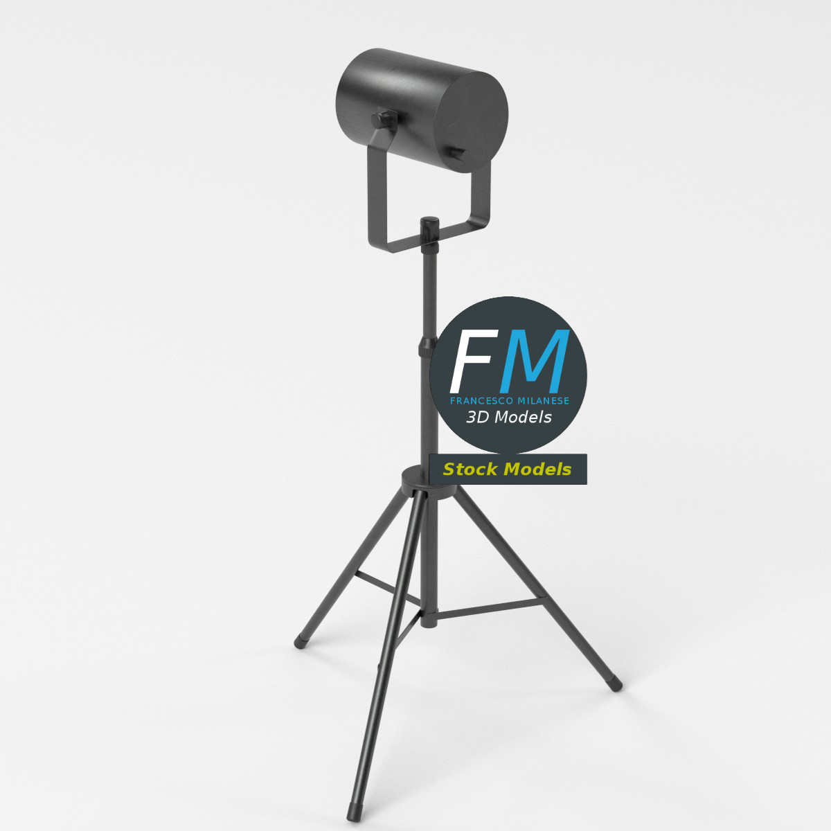 3D-Modell - Strahler auf Stativ - 05