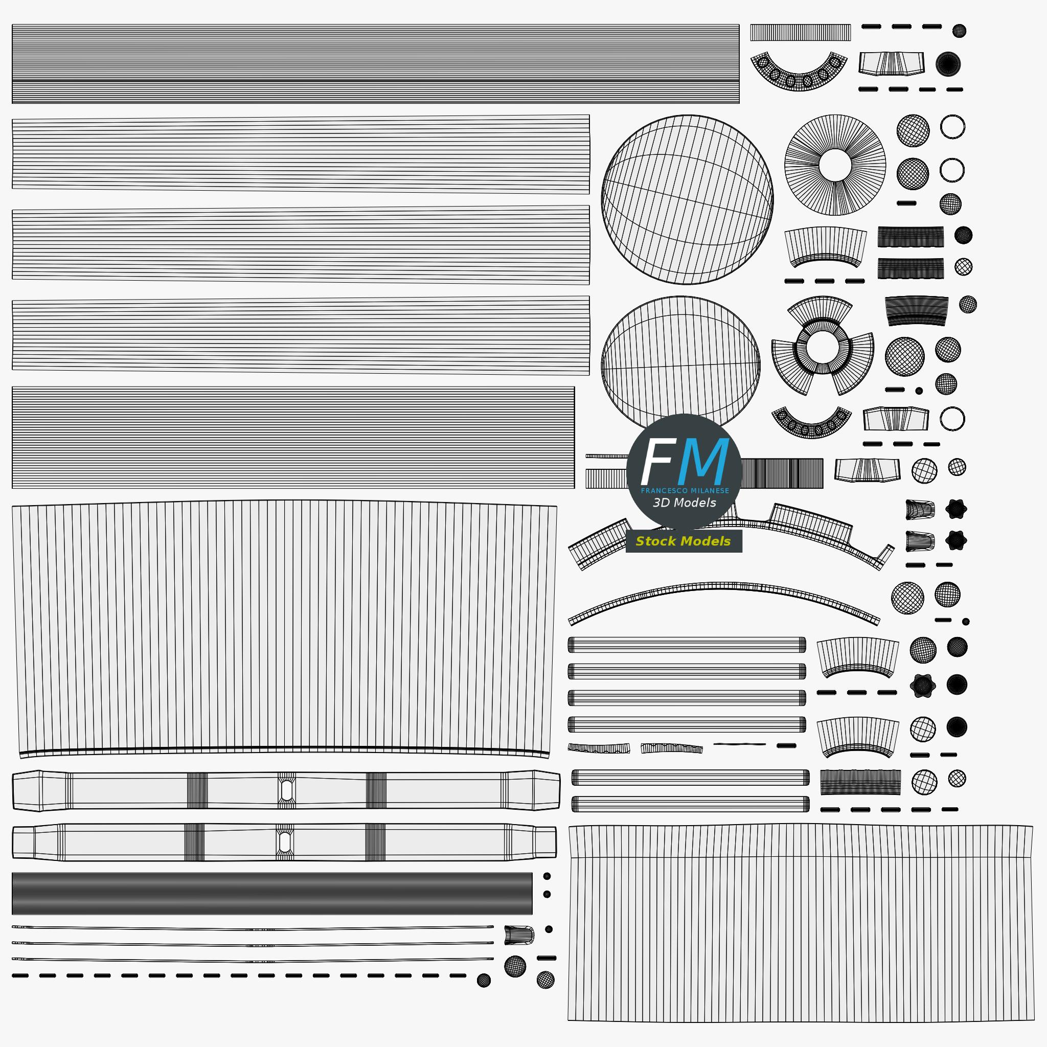 3D-Modell - Strahler auf Stativ - 11