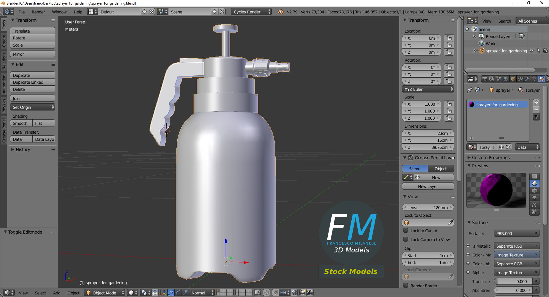 3D-Modell - Garten-Drucksprüher - 09