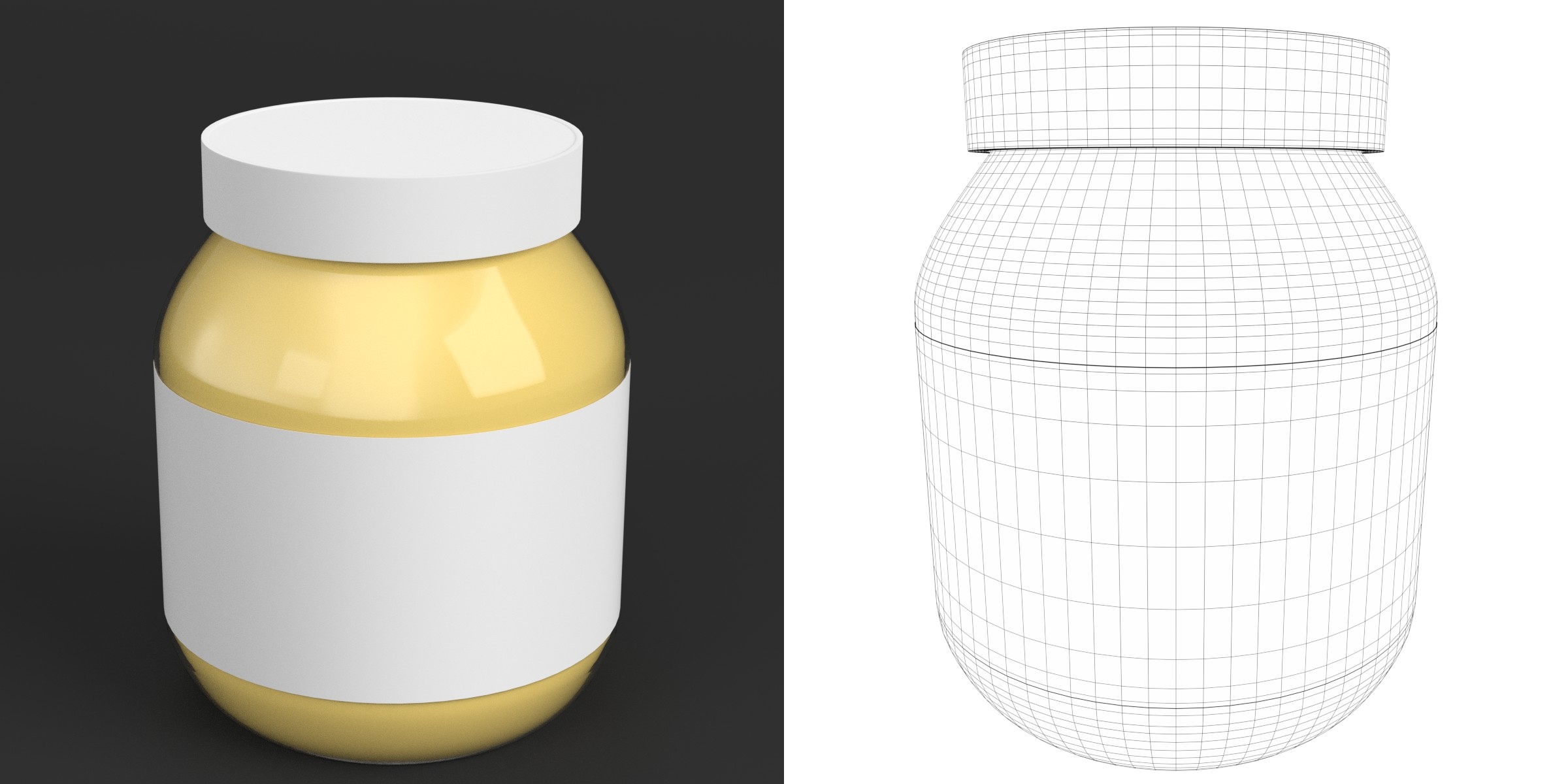 3D-Modell - Behälter für Brotaufstrich