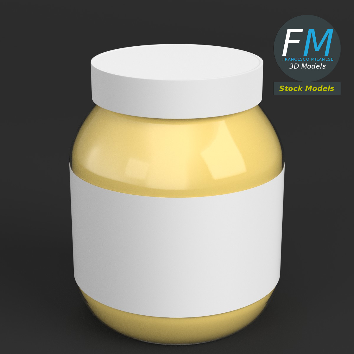 3D-Modell - Behälter für Brotaufstrich - 01