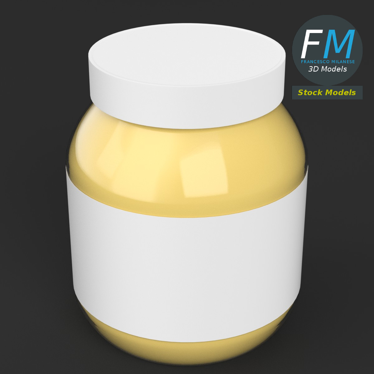 3D-Modell - Behälter für Brotaufstrich - 02