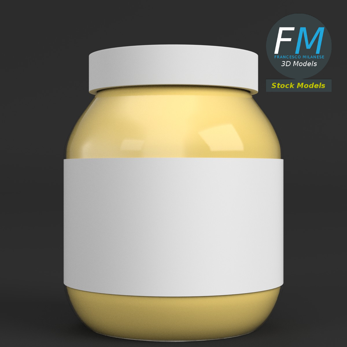 3D-Modell - Behälter für Brotaufstrich - 03