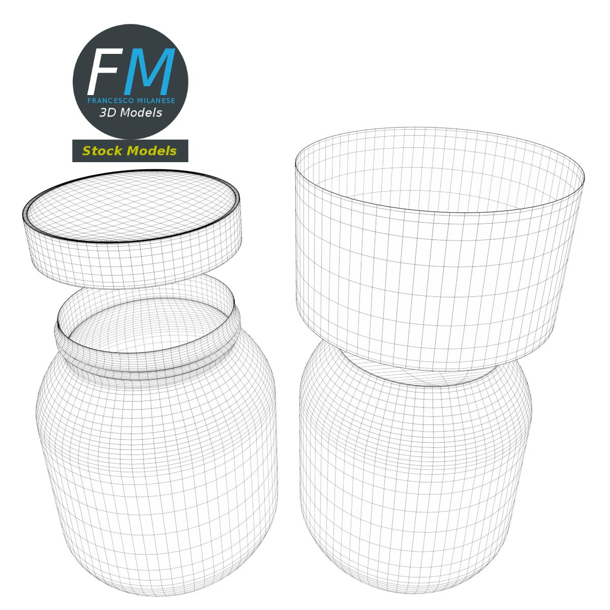 3D-Modell - Behälter für Brotaufstrich - 08
