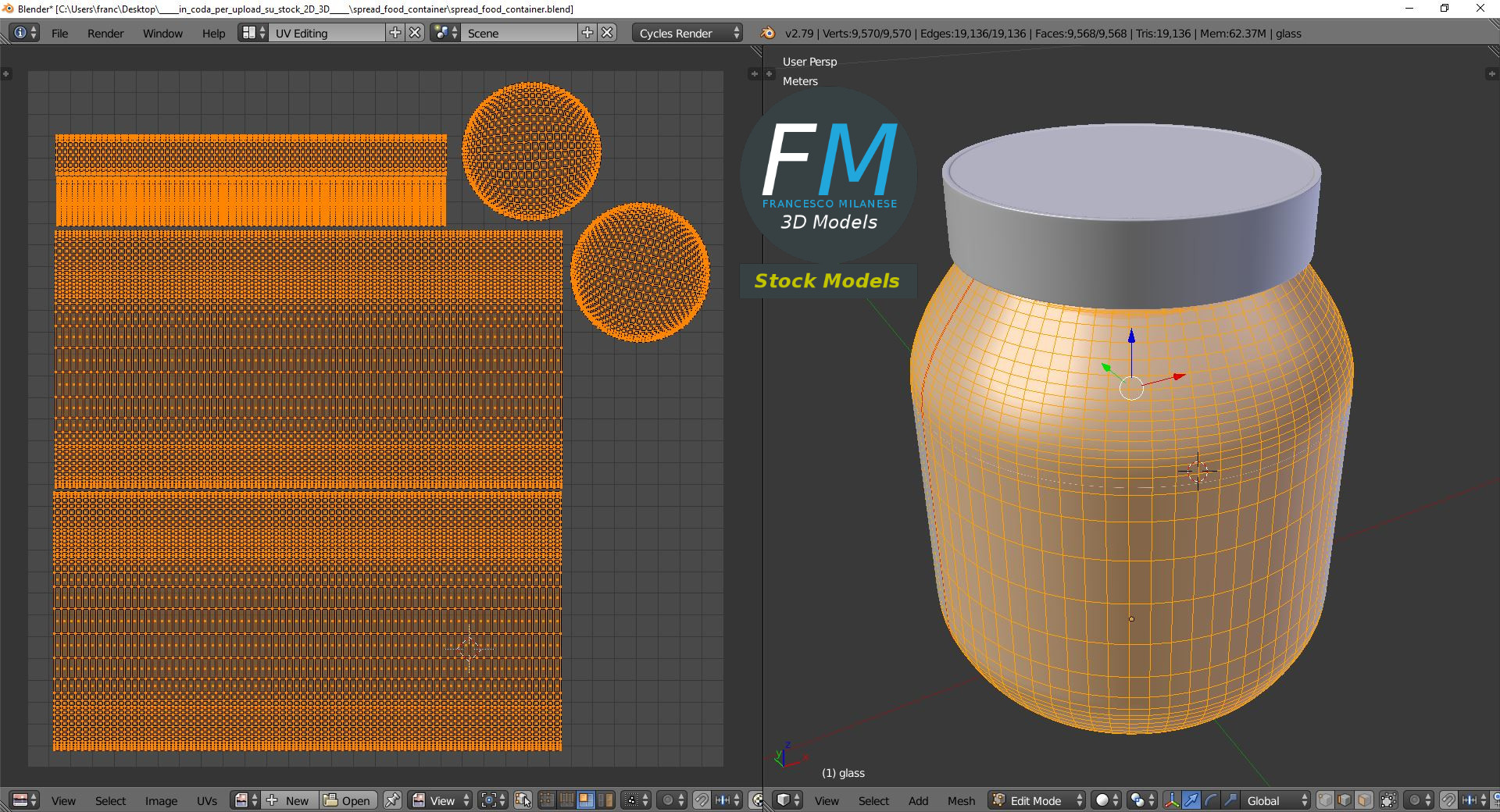 3D-Modell - Behälter für Brotaufstrich - 10