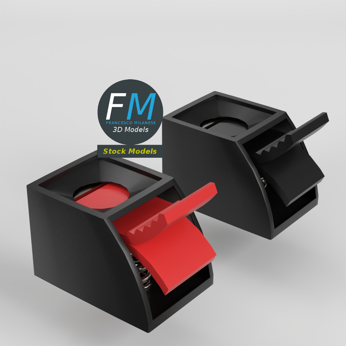 3D-Modell - Federklemmen für Lautsprecher - 01