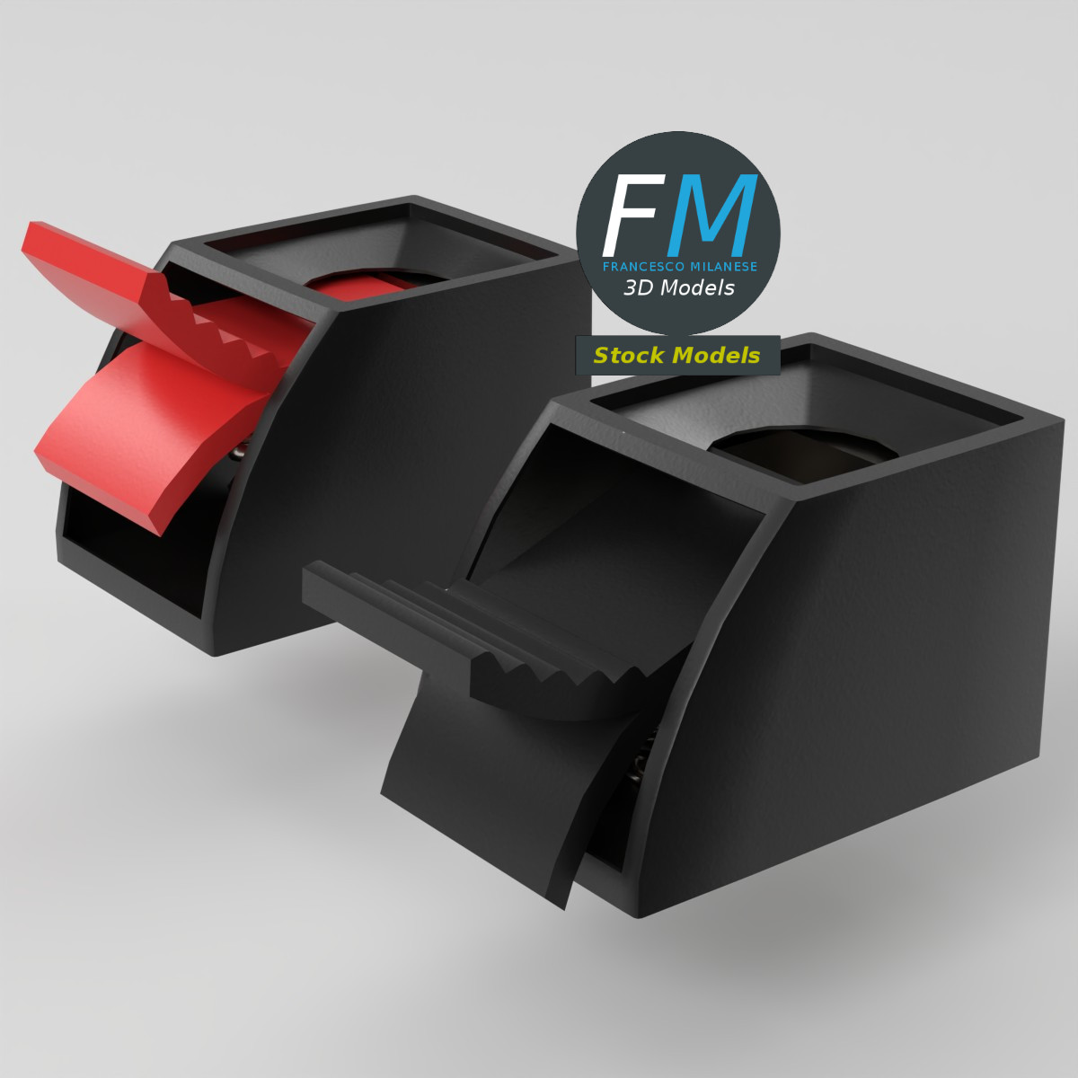 3D-Modell - Federklemmen für Lautsprecher - 05