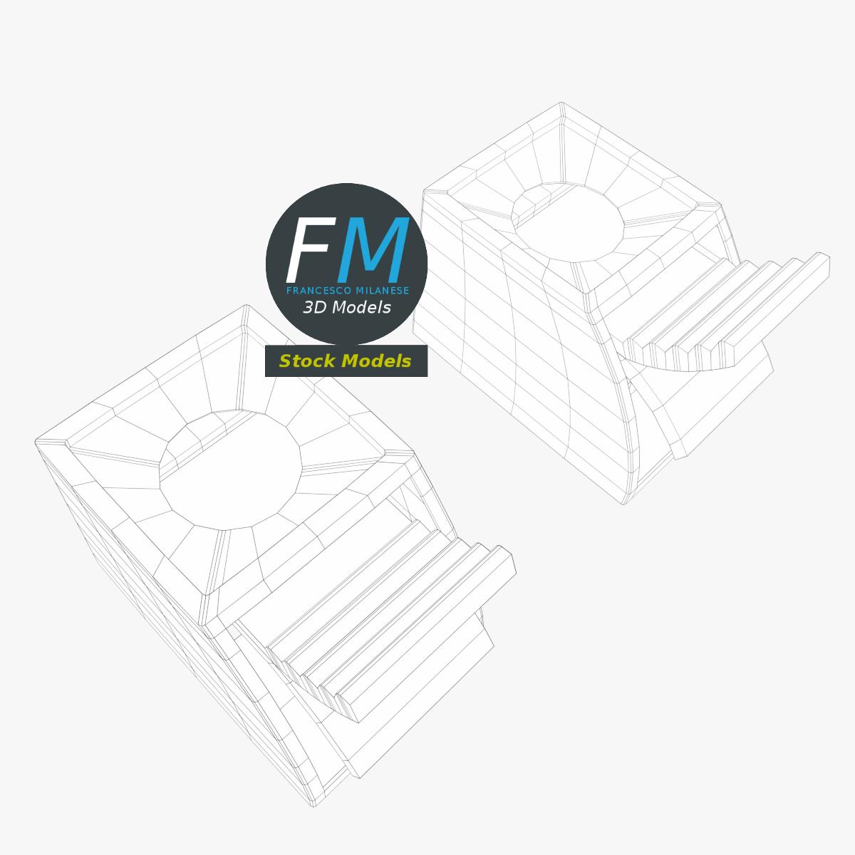 3D-Modell - Federklemmen für Lautsprecher - 07