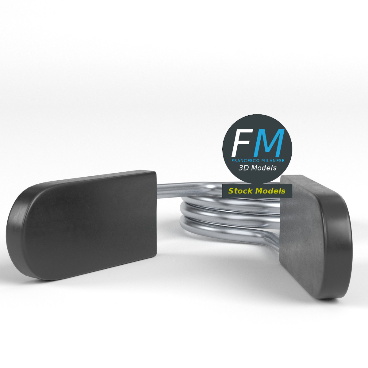 3D-Modell - Federclip für Hantelstange - 04