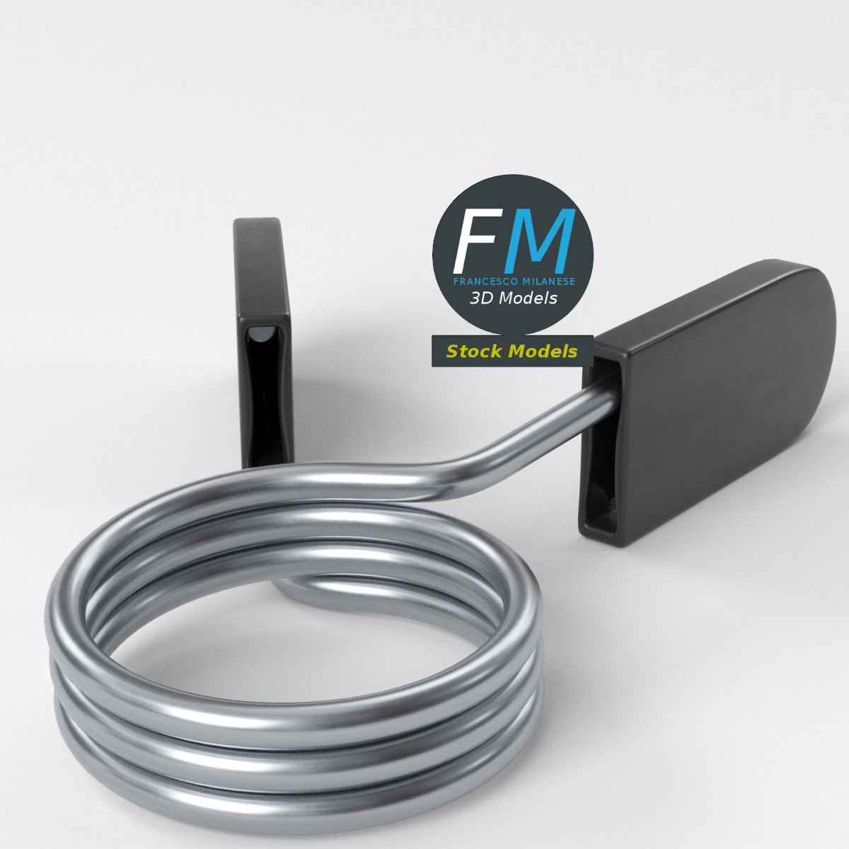 3D-Modell - Federclip für Hantelstange - 05