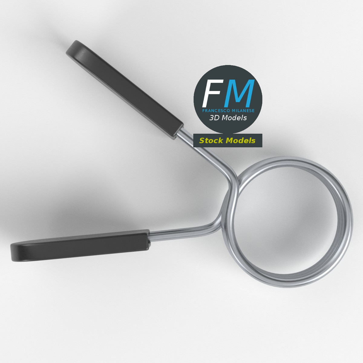 3D-Modell - Federclip für Hantelstange - 06