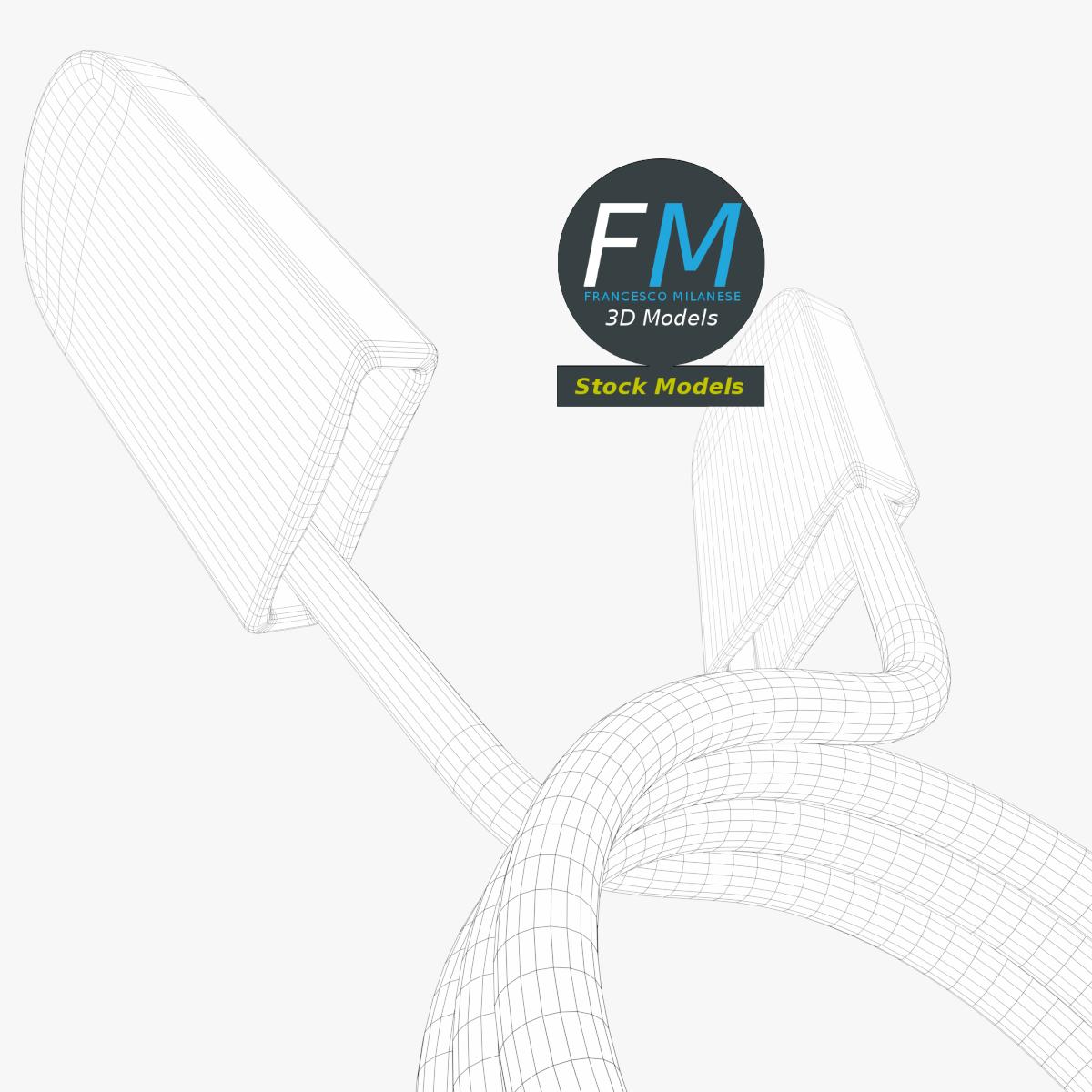 3D-Modell - Federclip für Hantelstange - 08