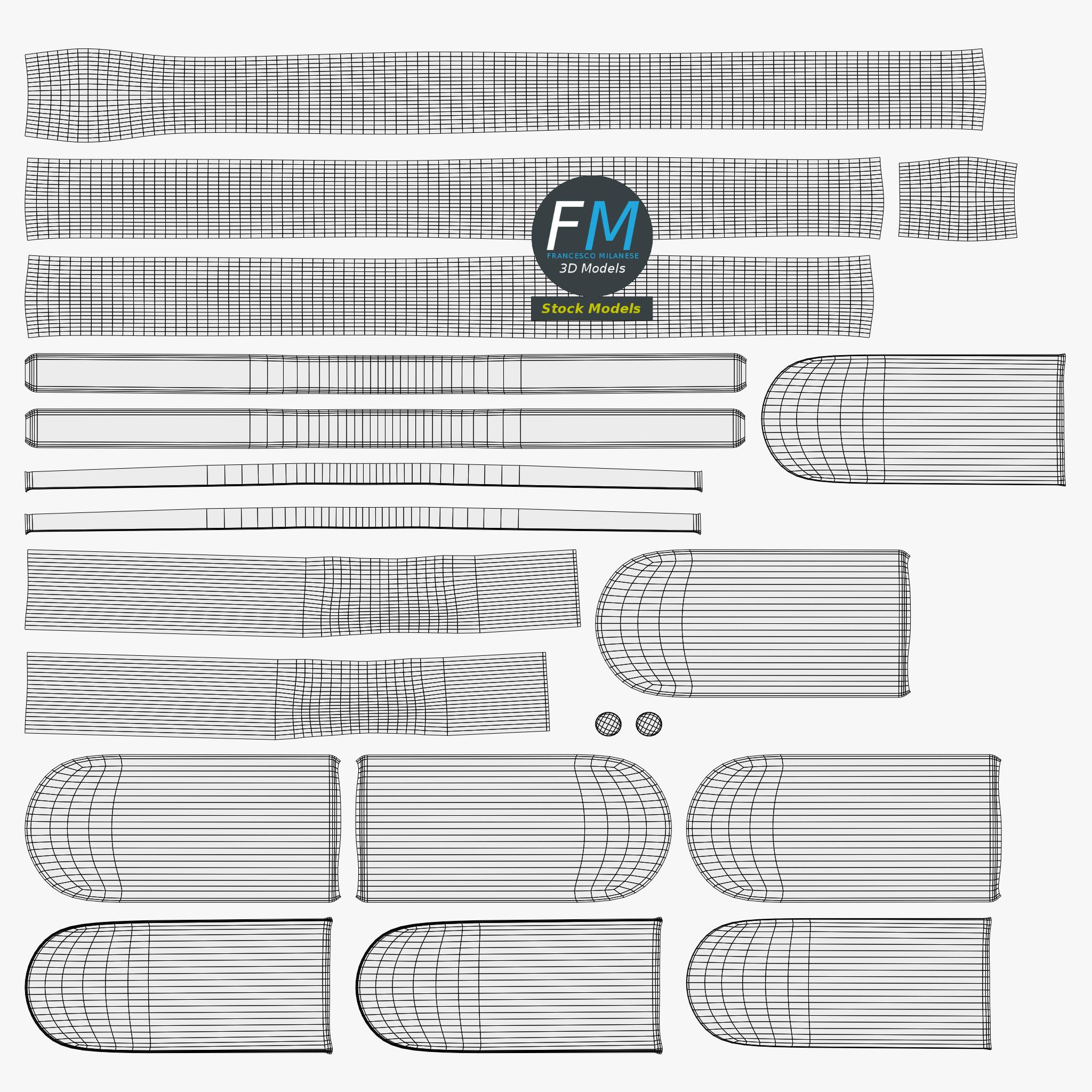 3D-Modell - Federclip für Hantelstange - 11 3D-Modell - Federclip für Hantelstange - 11