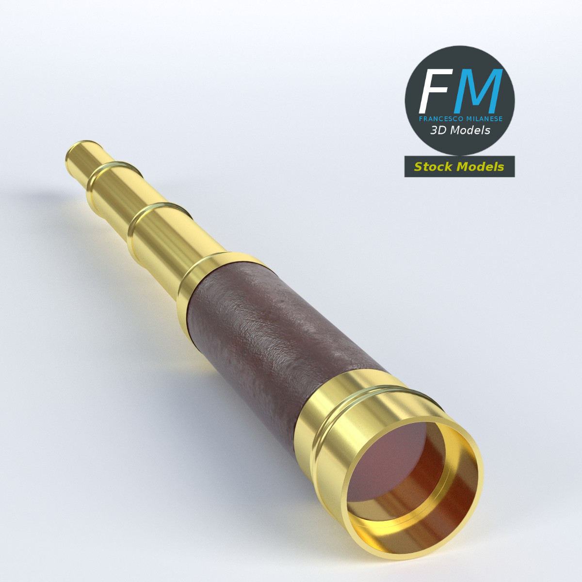 3D-Modell - Ausziehbares Fernrohr - 01