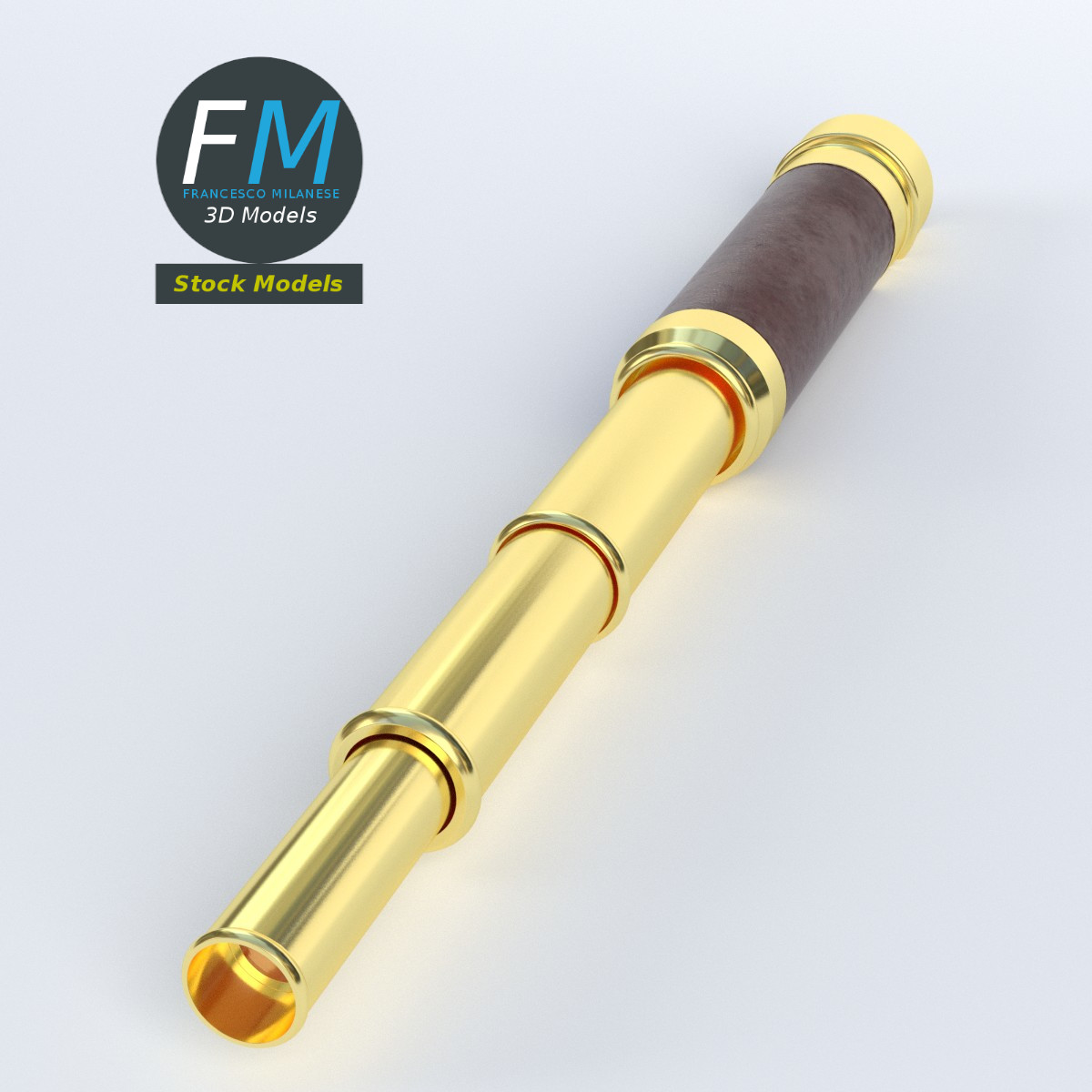3D-Modell - Ausziehbares Fernrohr - 02