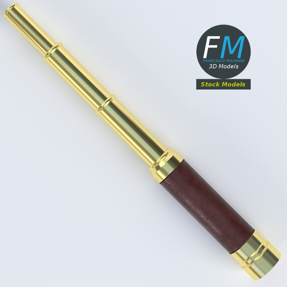 3D-Modell - Ausziehbares Fernrohr - 06