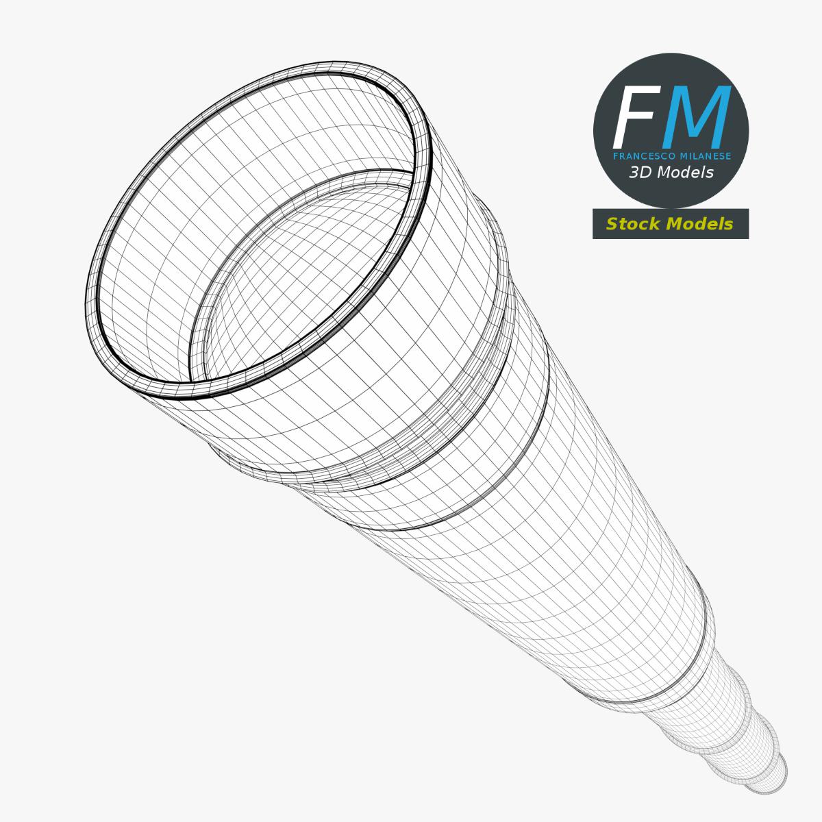 3D-Modell - Ausziehbares Fernrohr - 07