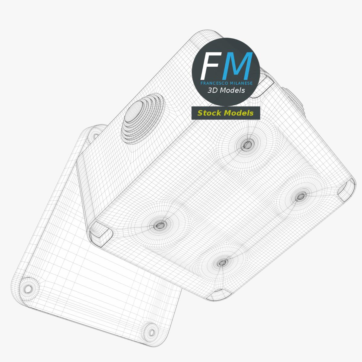 3D-Modell - Quadratische Abzweigdose - 08