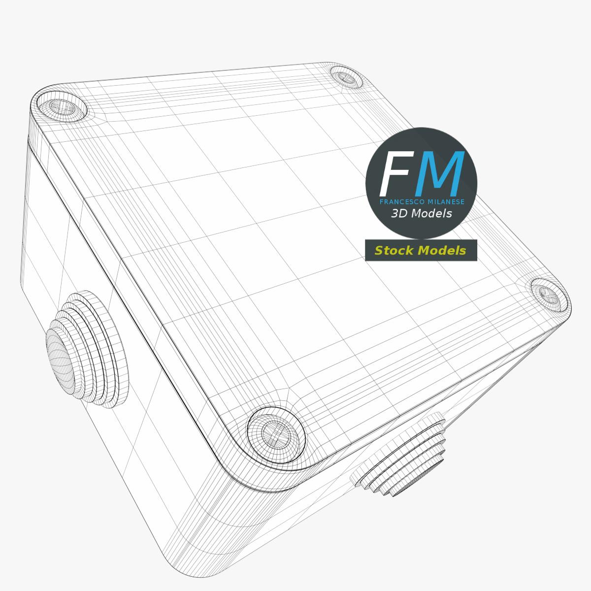 3D-Modell - Quadratische Abzweigdose Geschlossen - 07