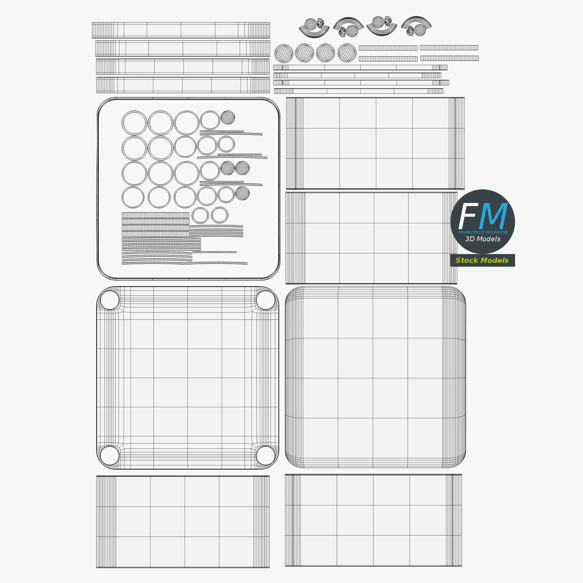 3D-Modell - Quadratische Abzweigdose Geschlossen - 11 3D-Modell - Quadratische Abzweigdose Geschlossen - 11