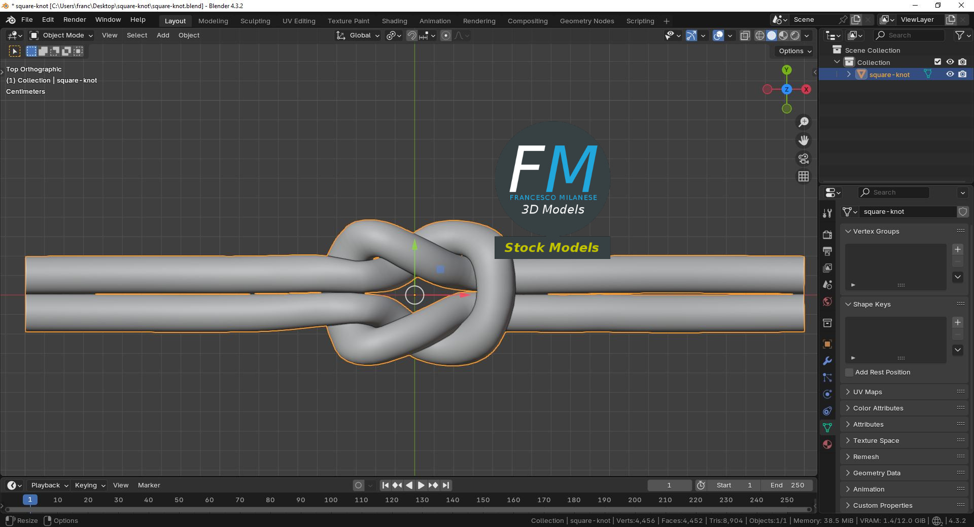 3D-Modell - Kreuzknoten - 09