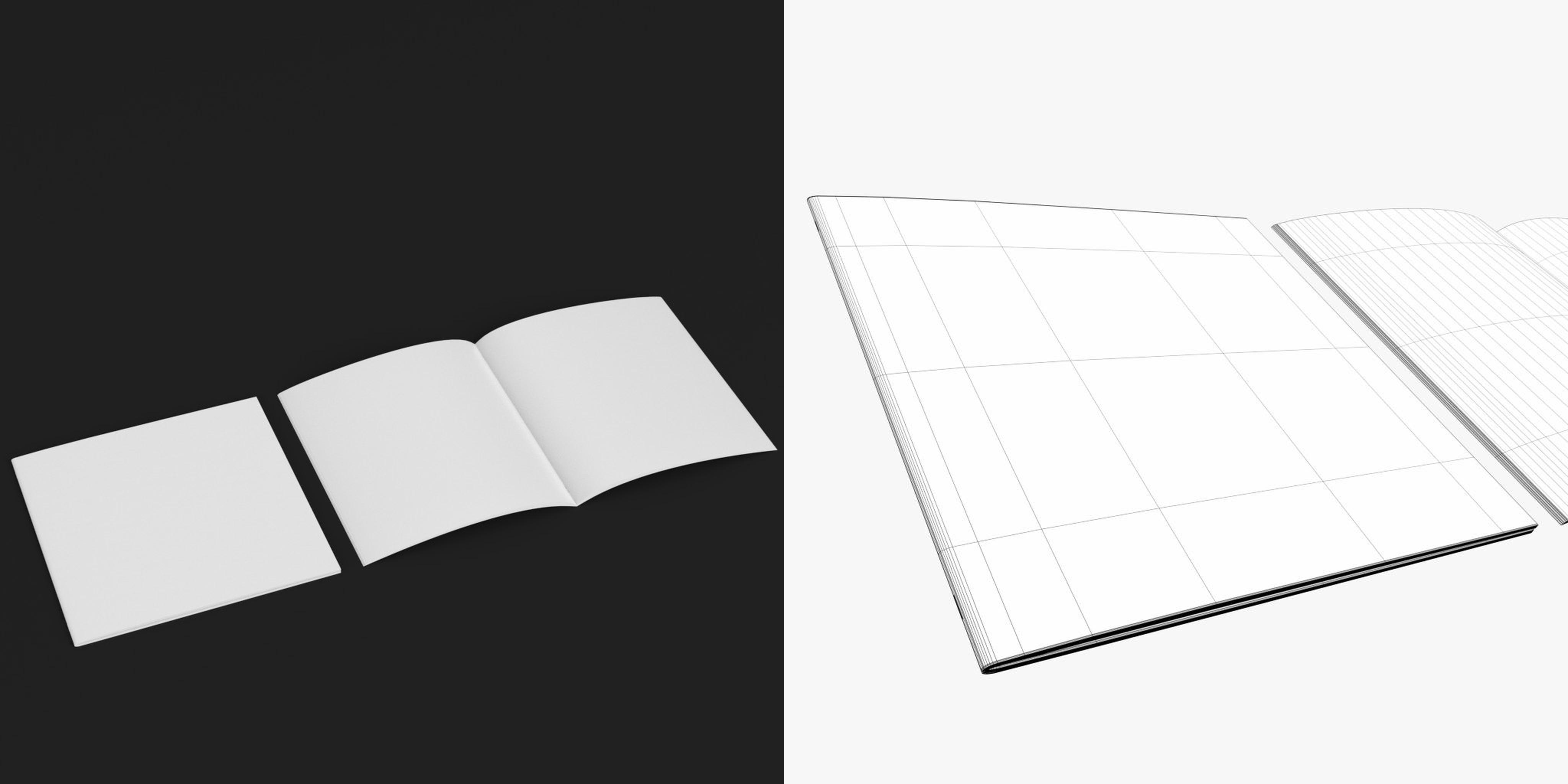 3D-Modell - Quadratische Broschüren-Mockups