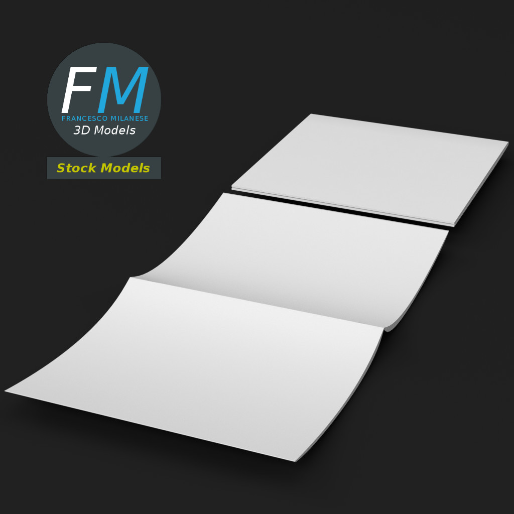 3D-Modell - Quadratische Broschüren-Mockups - 05