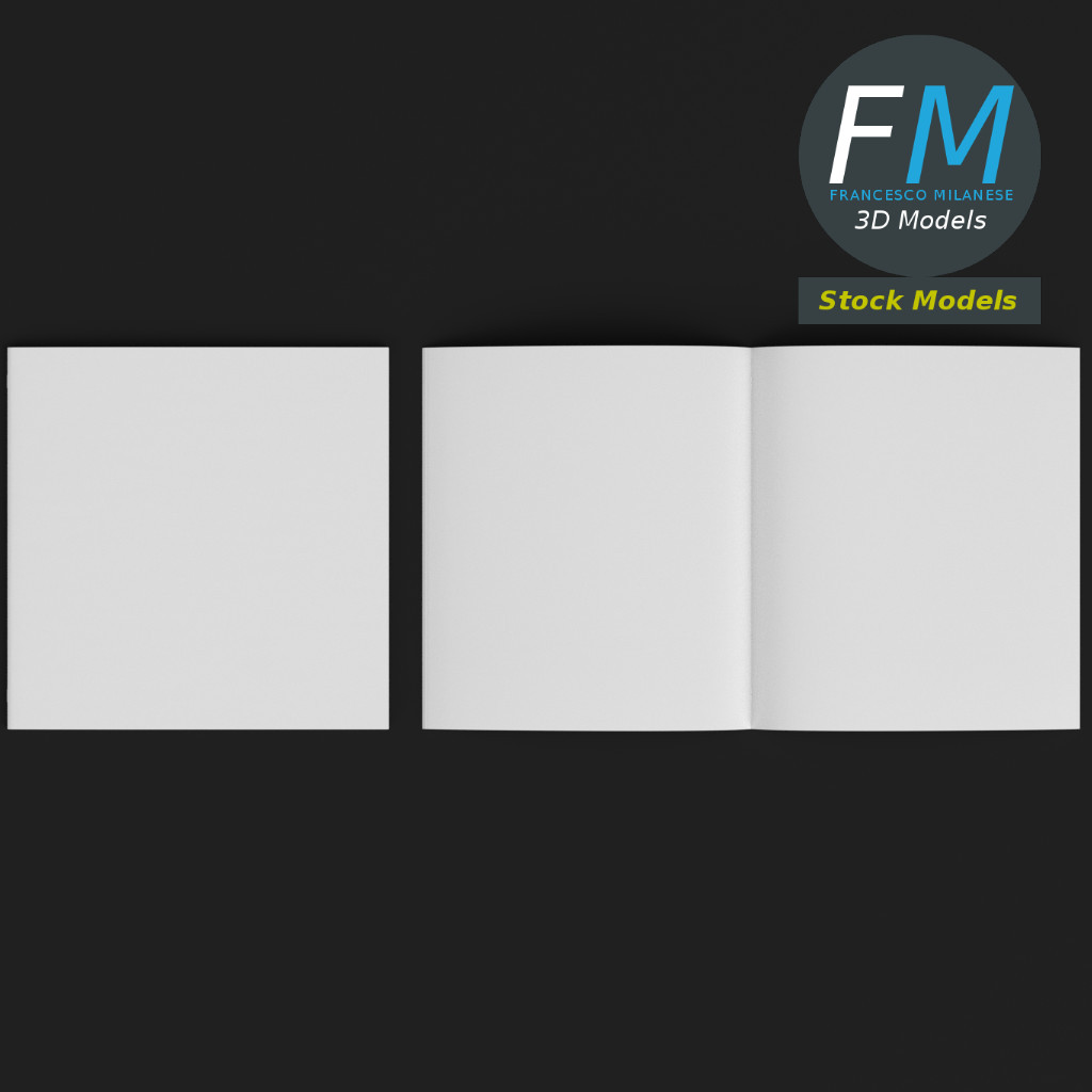 3D-Modell - Quadratische Broschüren-Mockups - 06